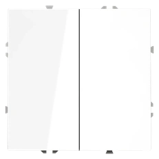 Изображение Выключатель встраиваемый VOLTUM S70 двухклавишный 10А (белый глянцевый)