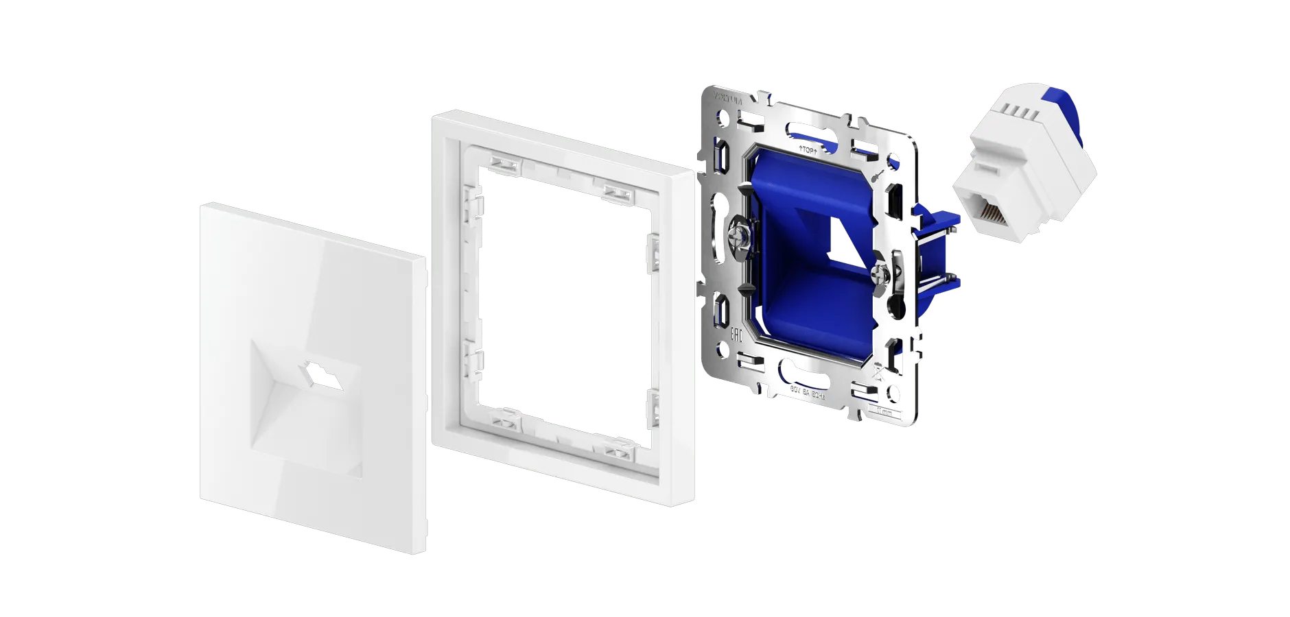 Устройство встраиваемых розеток и выключателей - Розетка компьютерная